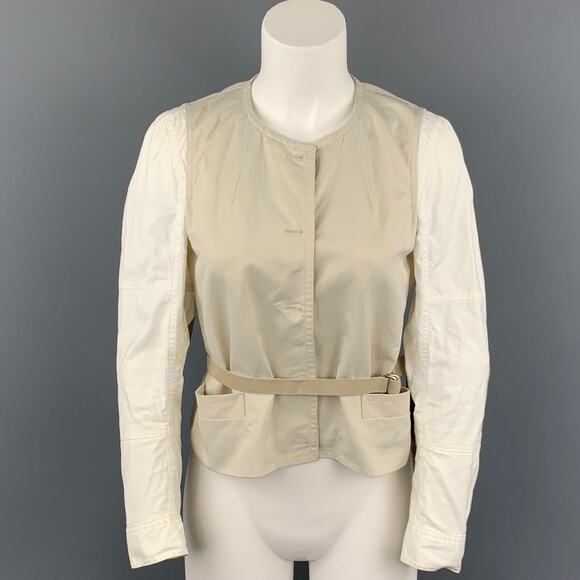 DRIES VAN NOTEN Size 6 Off White Polyester Blend Jacket - Picture 1 of 1